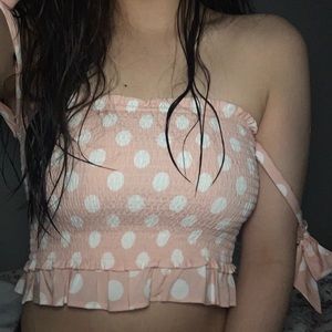 Cute baby pink tube top